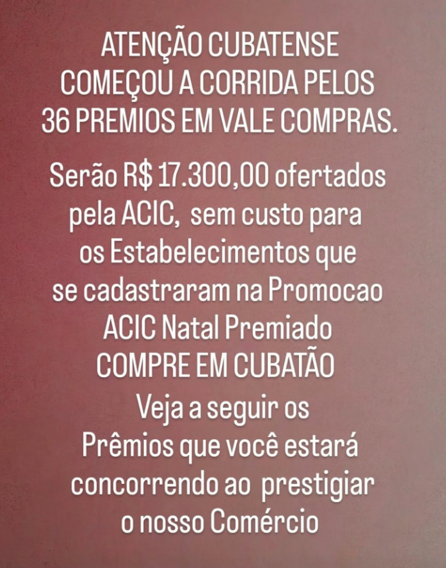 Comecou a Corrida pelos 36 prêmios em Vale Compras