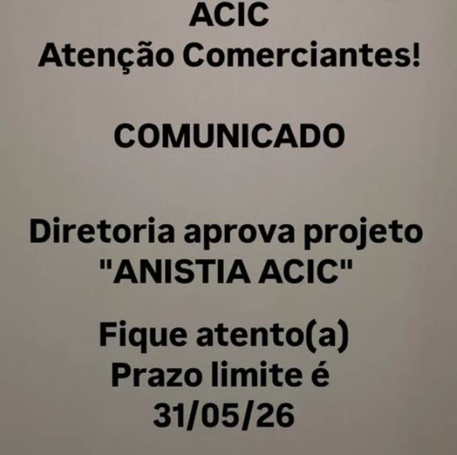 Comunicado: Anistia ACIC